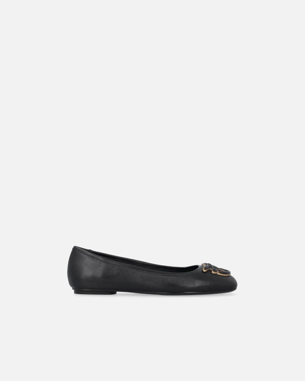 Flat nappa leather ballet flats with Love Birds logo