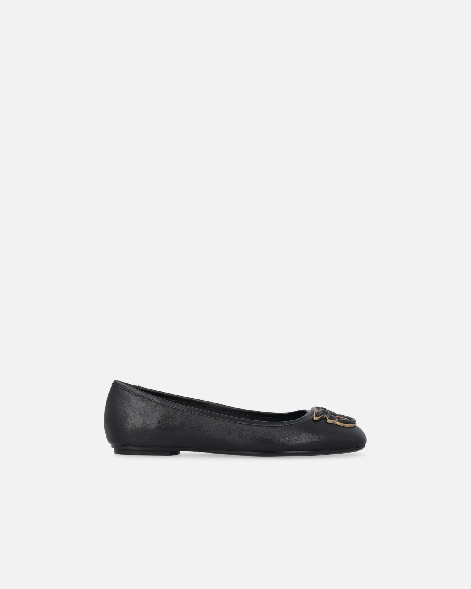 Flat nappa leather ballet flats with Love Birds logo