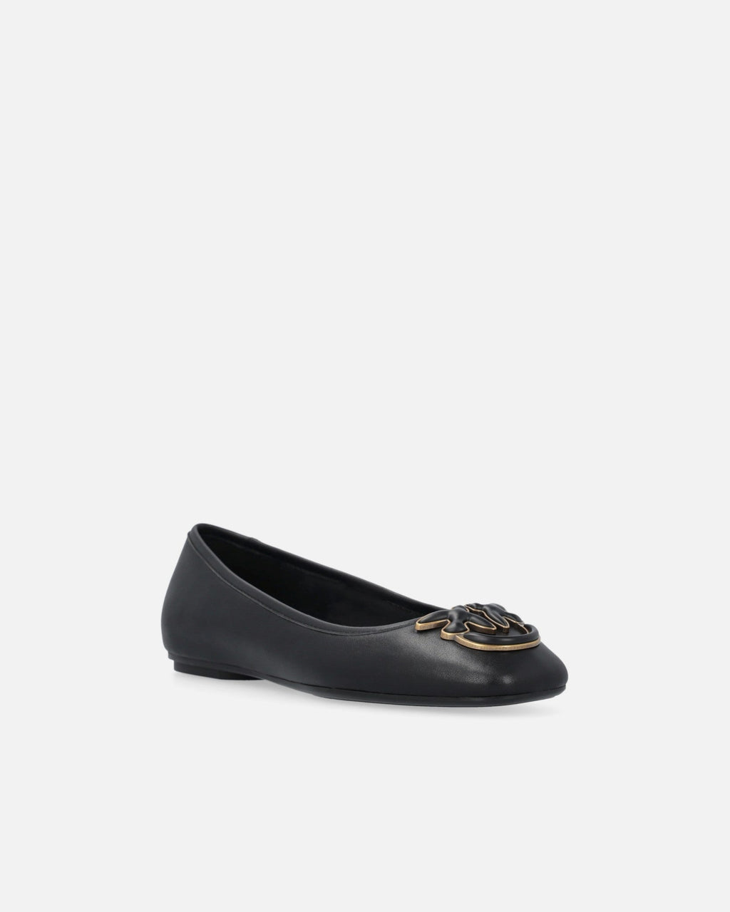 Flat nappa leather ballet flats with Love Birds logo