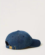 Denim baseball cap with logo