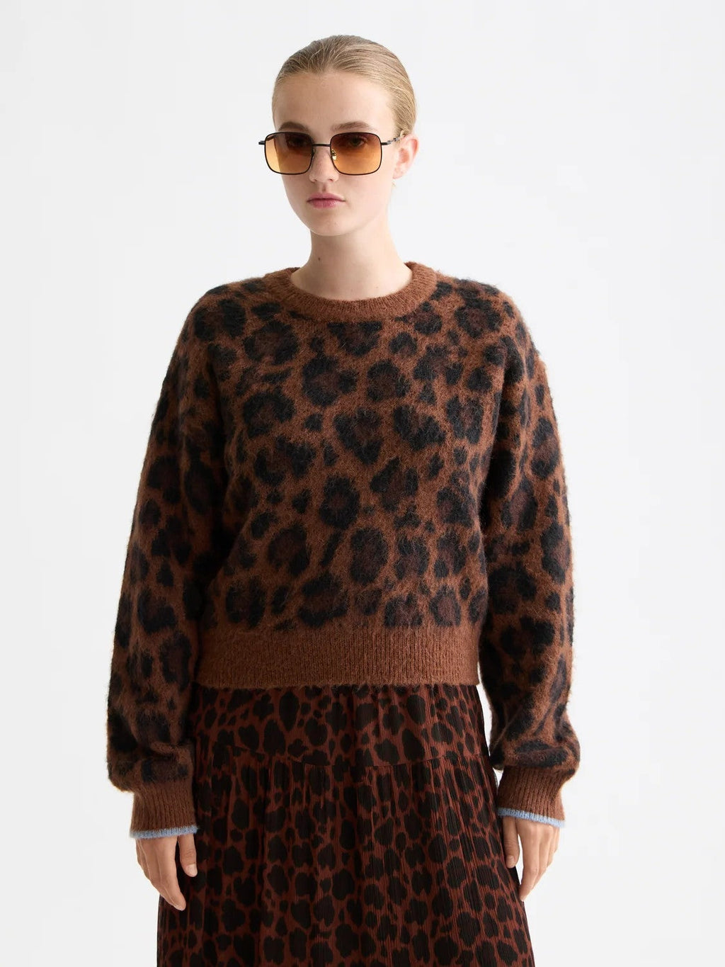 Fuzzy Jacquard Pullover