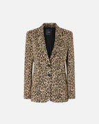 Blazer monopetto fantasia maculata
