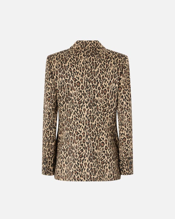 Blazer monopetto fantasia maculata