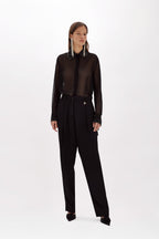 Shirt in Emobroidered Georgette