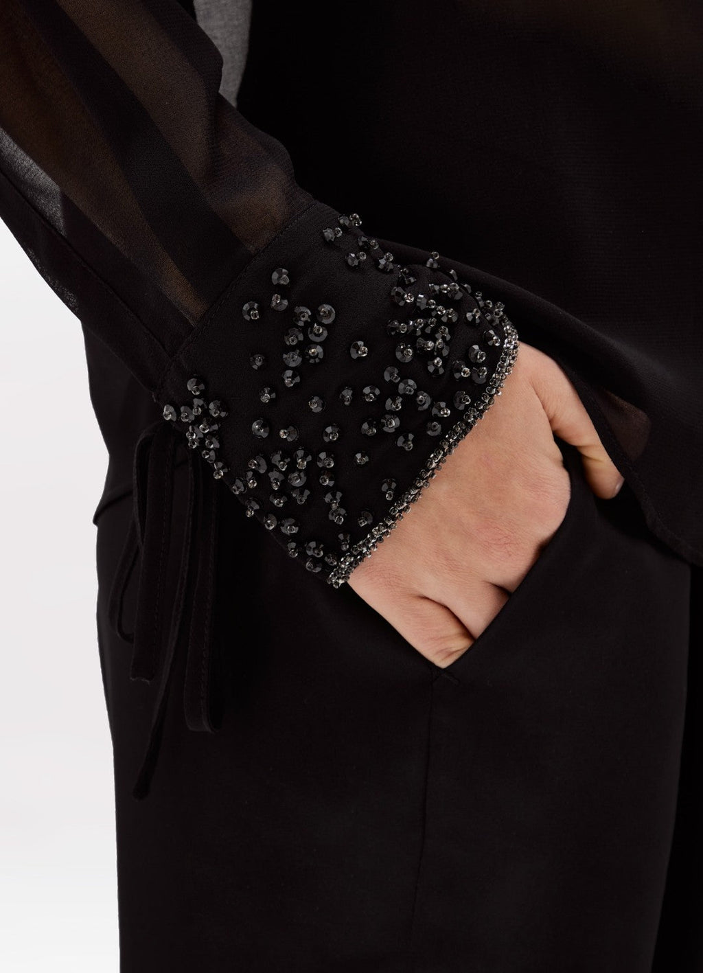 Shirt in Emobroidered Georgette