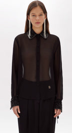 Shirt in Emobroidered Georgette