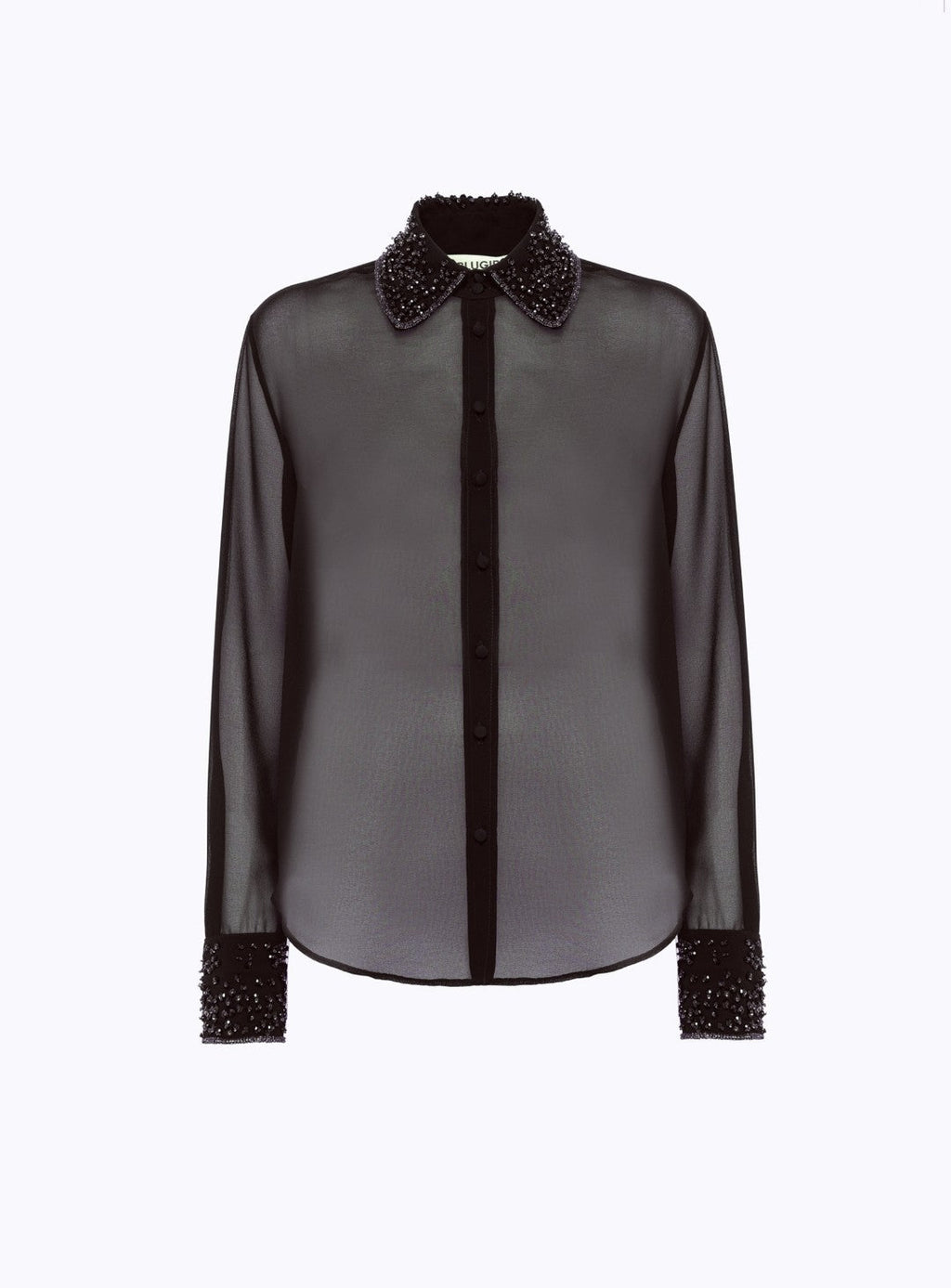 Shirt in Emobroidered Georgette