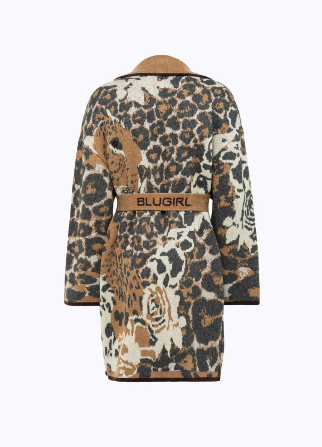 Jacquard Wool Blend Cardigan