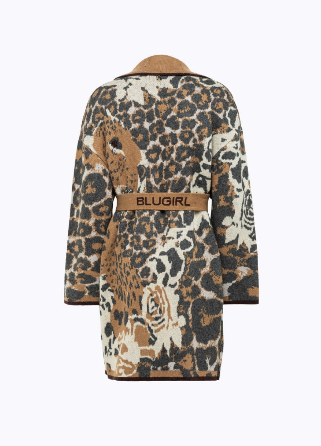 Jacquard Wool Blend Cardigan