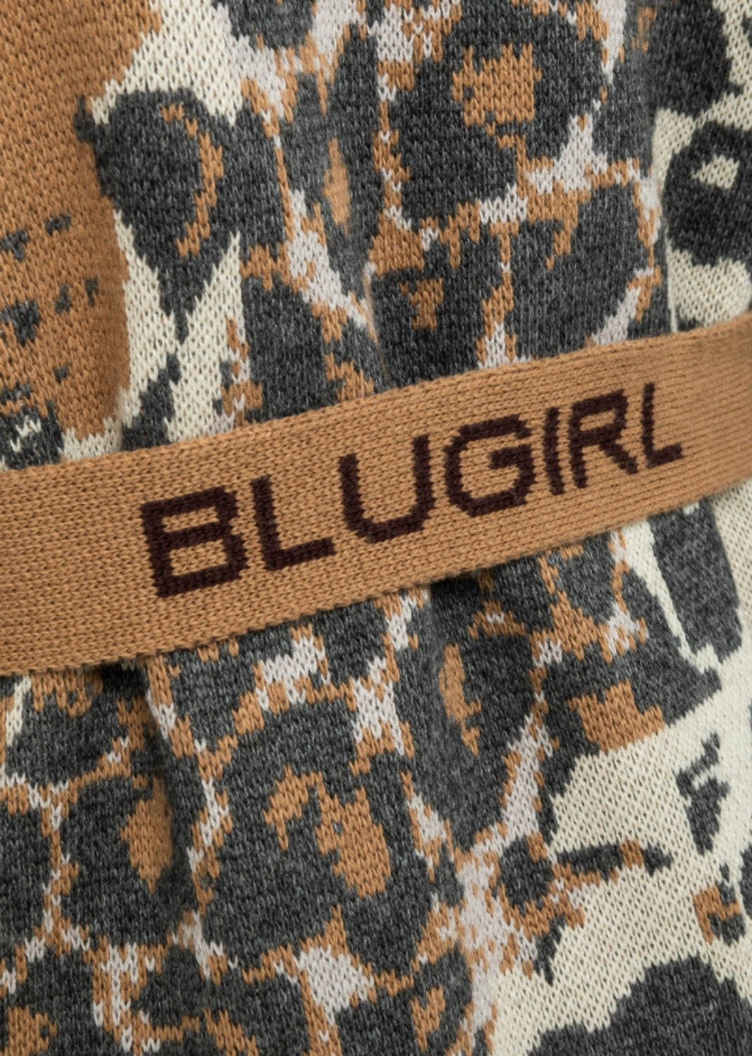 Jacquard Wool Blend Cardigan