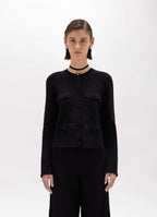 Jacquard Jacket with Rose