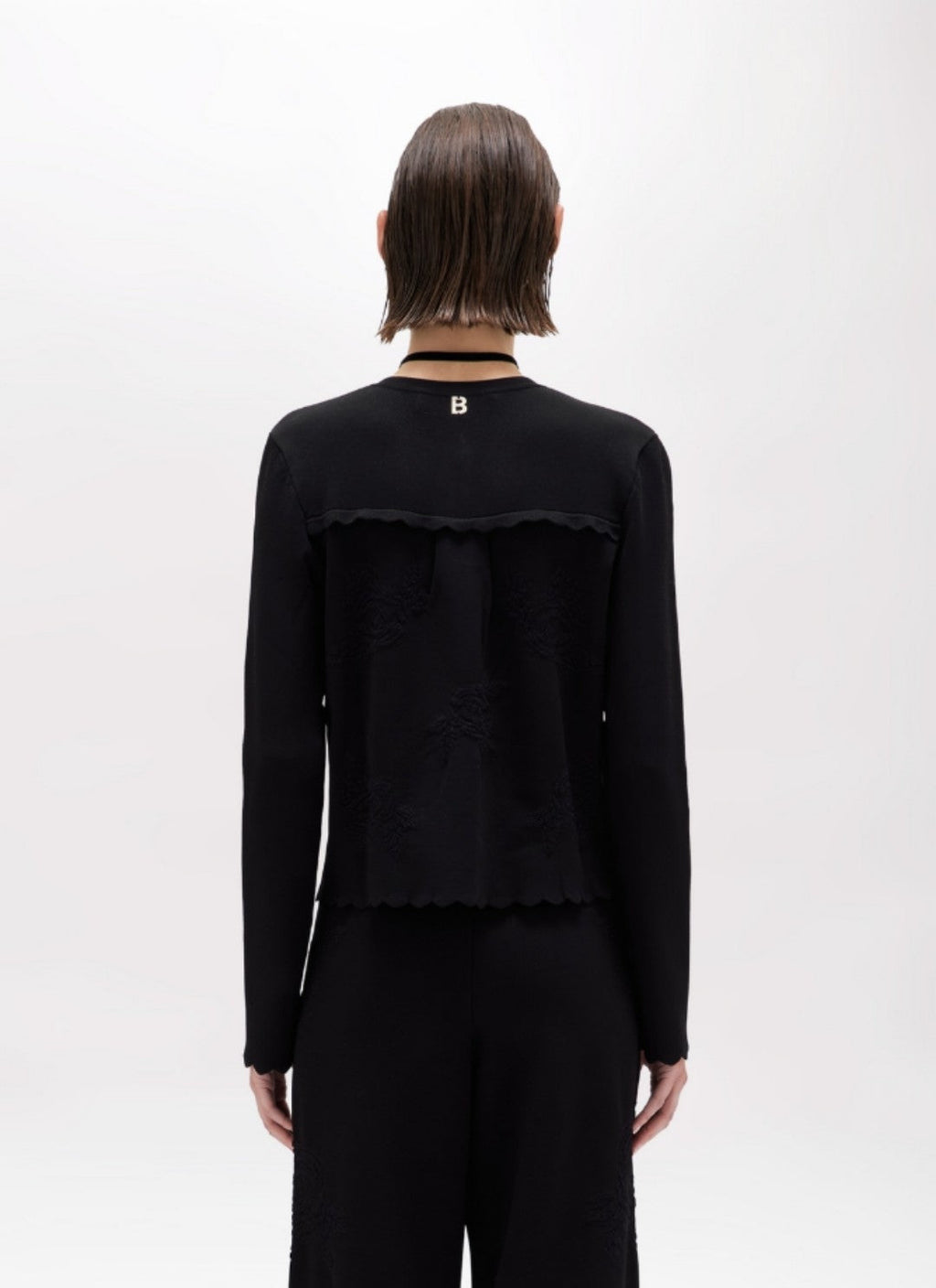 Jacquard Jacket with Rose